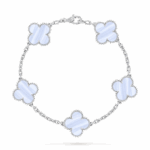 Браслет Vintage Alhambra, 5 мотивів з халцедоном