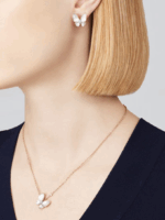 ПідвіскаTwo Butterfly з діамантами 0,2 ct та перламутром - Зображення 3