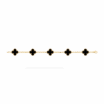 Браслет Vintage Alhambra, 5 мотивів з оніксом - Зображення 3